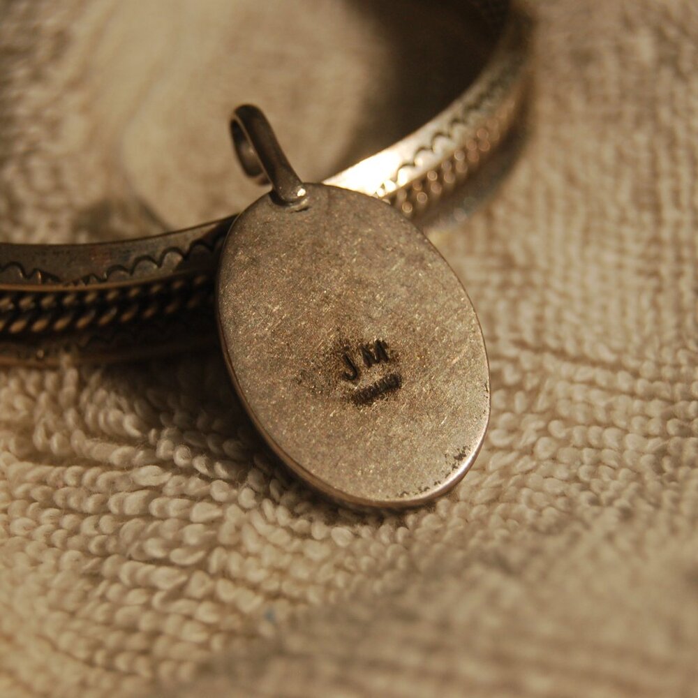 Pendent Native American Design Silver Setting - image 3